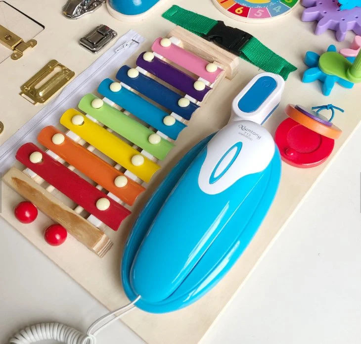 Neu Busy Board Rainbow Kids Musikinstrumente Montessori Schalter Entriegelt Lernspielzeug