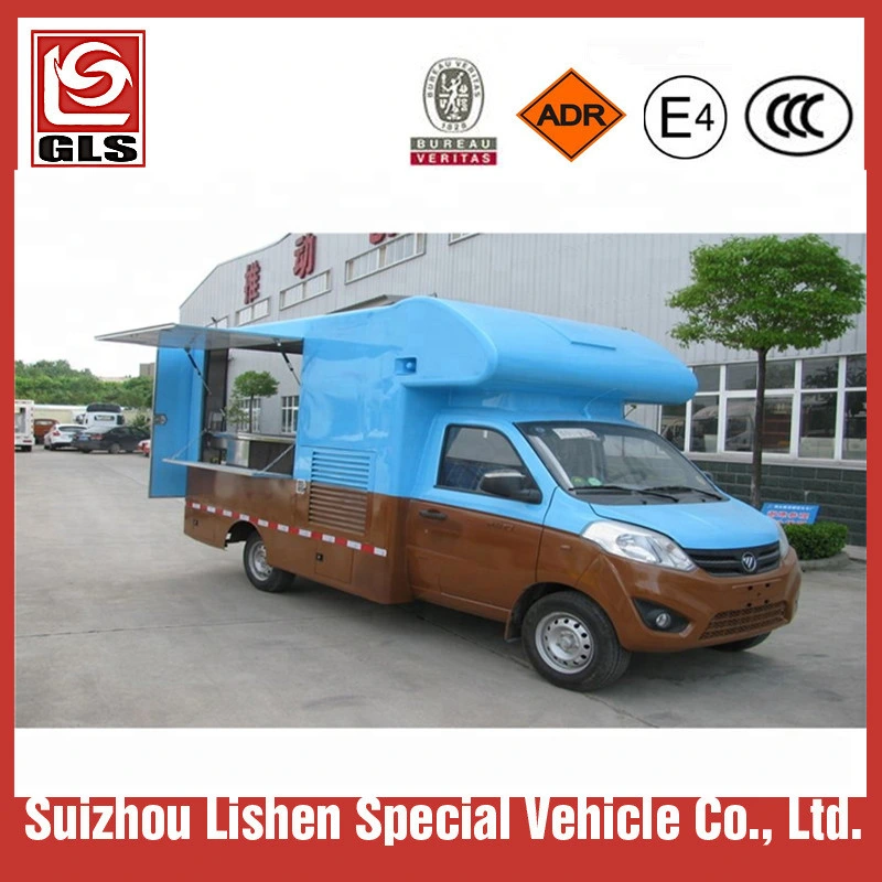 Street Food Selling Foton 4X2 Diesel Engine Mini Food Truck for Sale