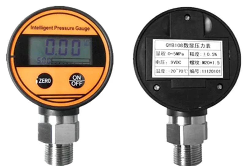 Acero inoxidable 0-100bar psi kPa MPa Unidad de Ingeniería 9V Digital Visualizar el manómetro hidráulico de presión del agua de gas Aceite duradero