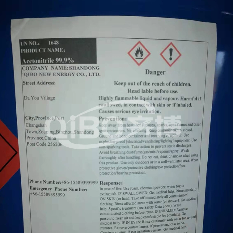 Export General Acetonitrile Pure Liquid Reagent 160kg/ Barrel