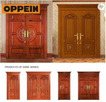 Guangzhou Double Swing Entry Interior Wood Door Solid Wooden Door