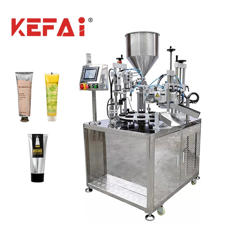 Kefai Rotary Automatic Cream Ointment Gel Toothpaste Lami Pharmaceutical Aluminum Ultrasonic Plastic Soft Tube Filling Sealing Packing Machine Price