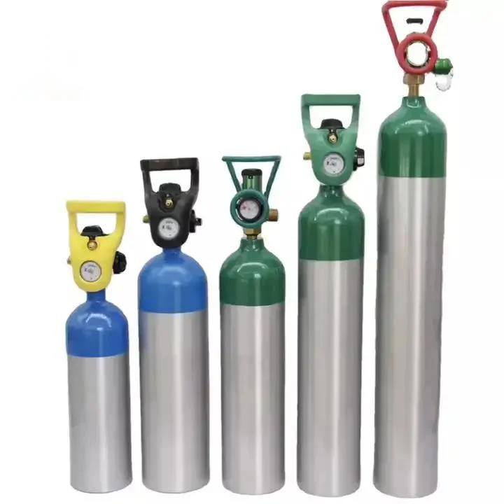 1L Mini Medical 6 Size Oxygen Aluminum Gas Cylinder with Oxygen Regulator/Flowmeter/Humidifier/Bag/ Nasal Cannula/Oxygen Mask