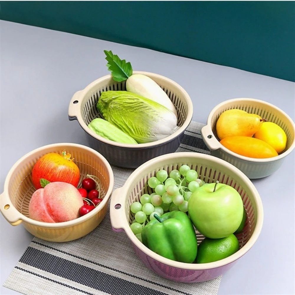 Multifunctional Household Plastic Round Fruit Vegetable Basket Mi25831