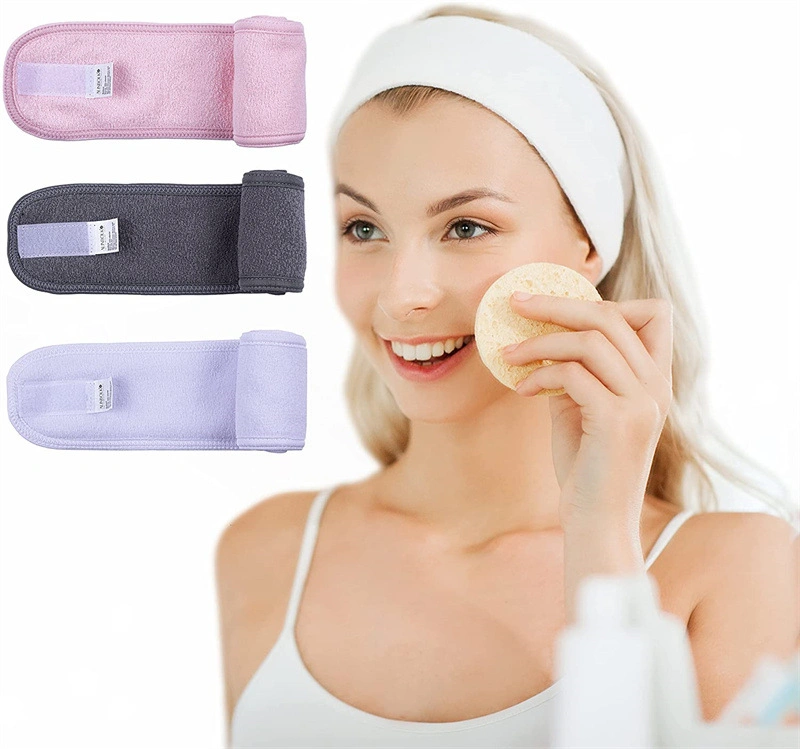 Custom Logo Soft Bamboo Cotton Adjustable Closure SPA Hair Headband