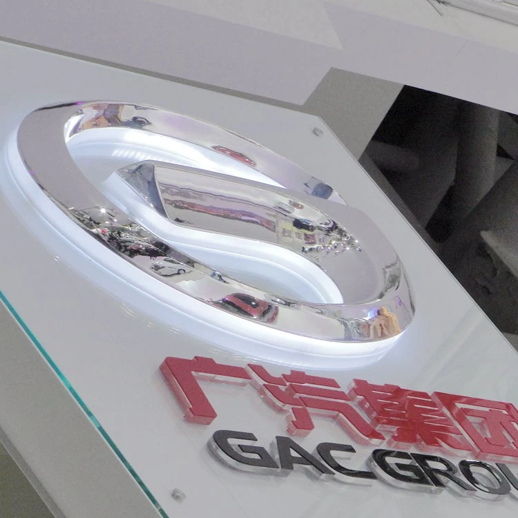 Red Plastic Thermoforming Advertising LED Car Logo Sign