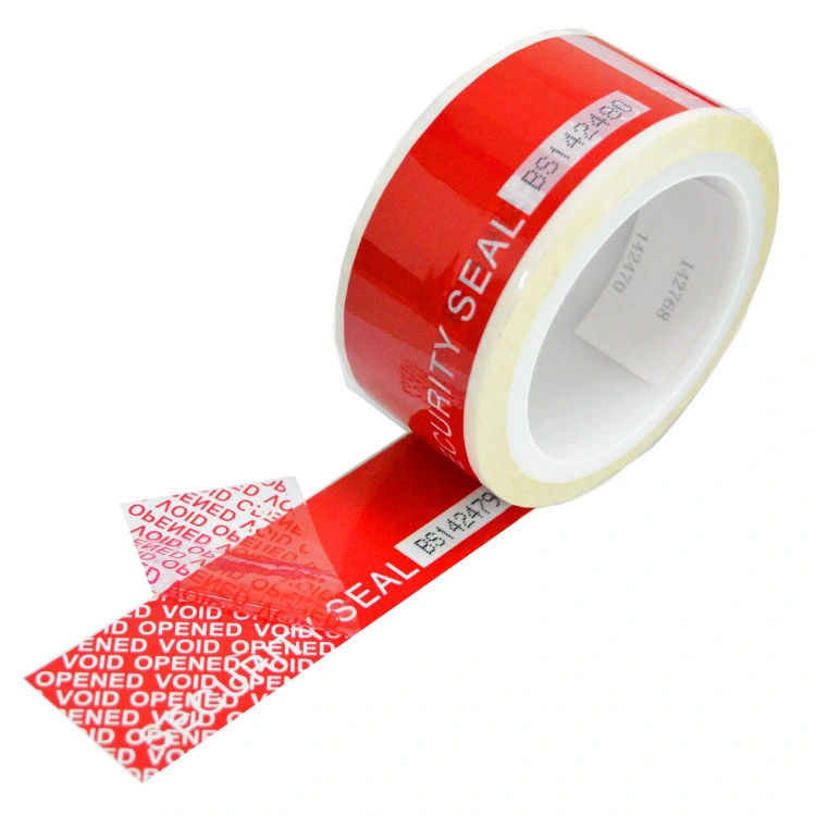 Non Transfer Tamper Proof Void Security Sticker Tape Custom Logo in Roll