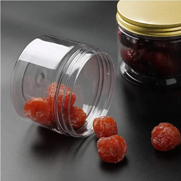 Food Grade Pet Container Plastic Jars for Peanut Butter Honey Cookie Cake Snacks Chips Nuts Grain Food Jars with Screw Top Lid