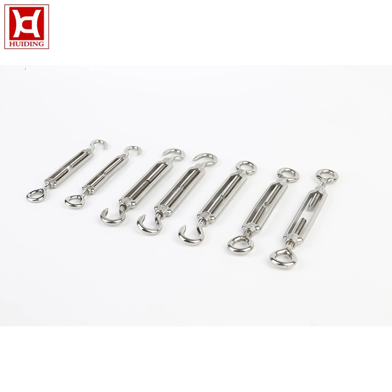 High Quality Custom Anchor Construction Stainless Steel Eye Hook Open Body Turnbuckle Bolt with Hook