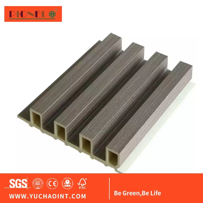 Outdoor Trou rond en plastique en bois composite WPC Decking WPC de panneaux muraux de plancher