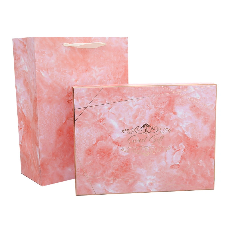 Custom Marble Printed Cup Packaging Rigid Cardboard Paper Bags & Boxes