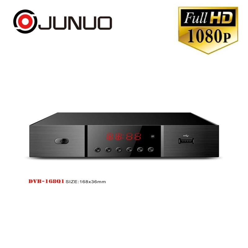 Chaînes Junuo FTA Full HD Digital DVB T2 Receiver TV Définir la Top Box