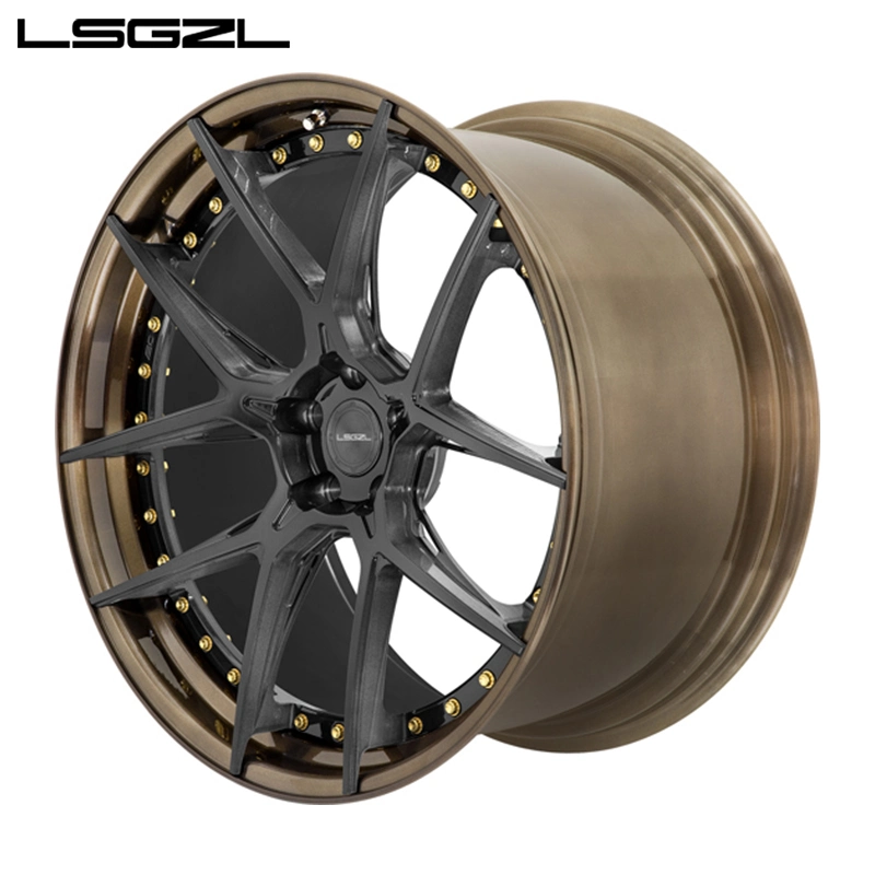 Custom Forged 2 Piece Wheels Car Wheels Aluminum Alloy Rims for Mercedes Benz VW 5X114.3 Replica Rines