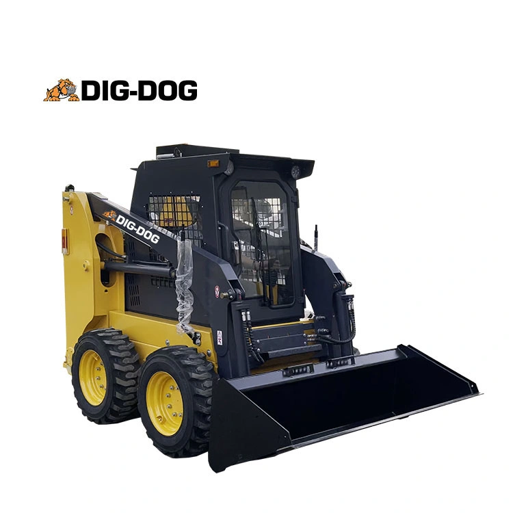 Construction Machinery Micro Skid Steer Wheel Loader with Brush Cutter