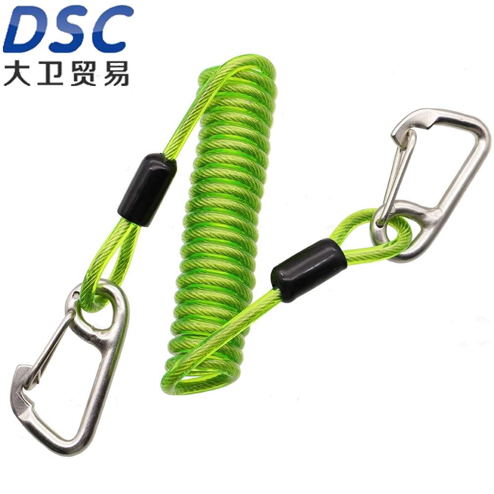 Phone Anti-Lost Rope Fingerprint Security Steel Wire Coil Tool Lanyard for Hanging Tools