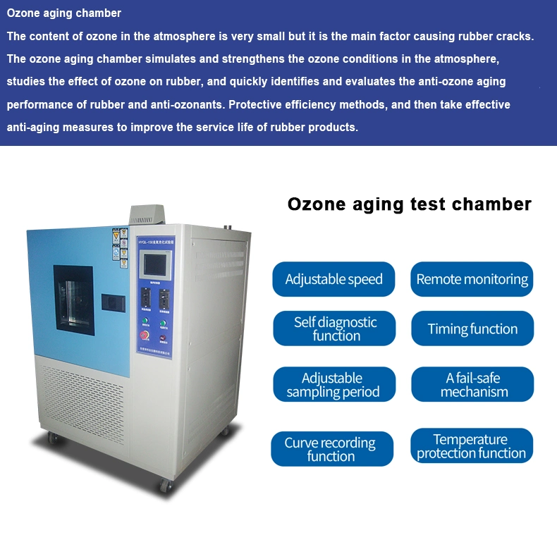 Chambre d'essai de vieillissement de l'ozone testeur de chauffage résistant au caoutchouc vieillissement de la corrosion Chambre d'ozone