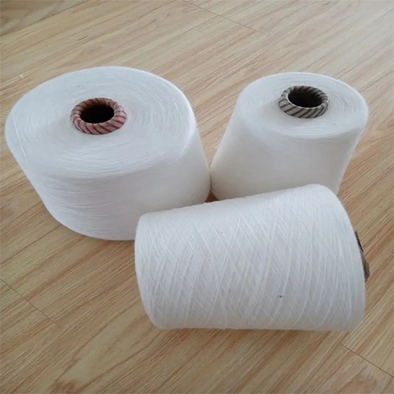 Cheap Raw White Virgin/Recycled Ne16s 20s 30s 40s Yarn Spun Polyester