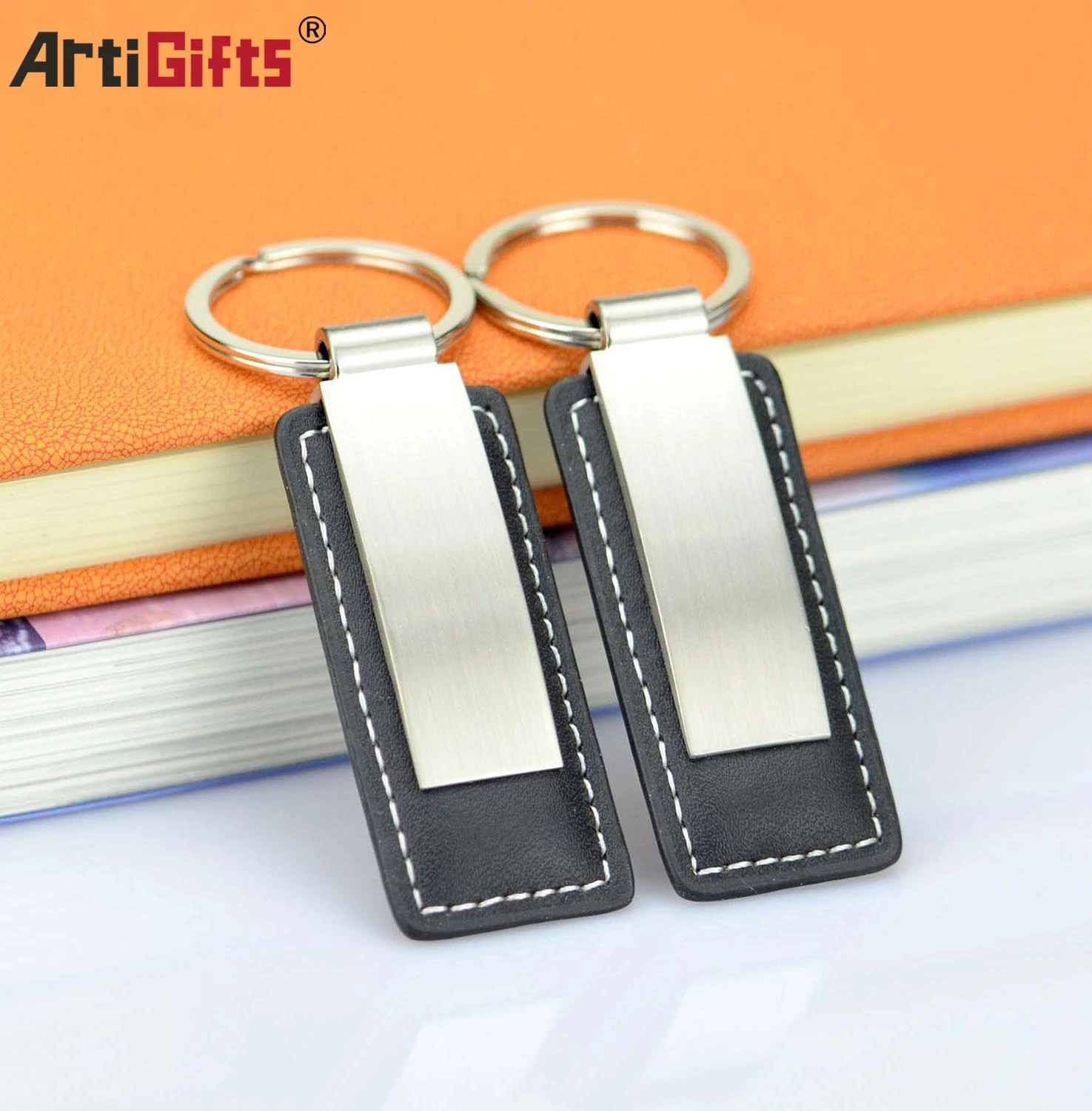 Custom Promotional PU Leather Key Holder Keychain