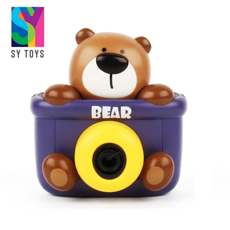 L'eau portable Sy Bulle de savon Machine Gun ventilateur de jeu la caméra 2 en 1 jouet bulle estival extérieur Pistolet automatique des jouets pour enfants