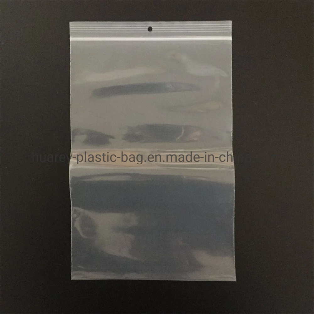 Low Density Plastic Clear Reclosable Grip Seal Bag with Write-on-Panels