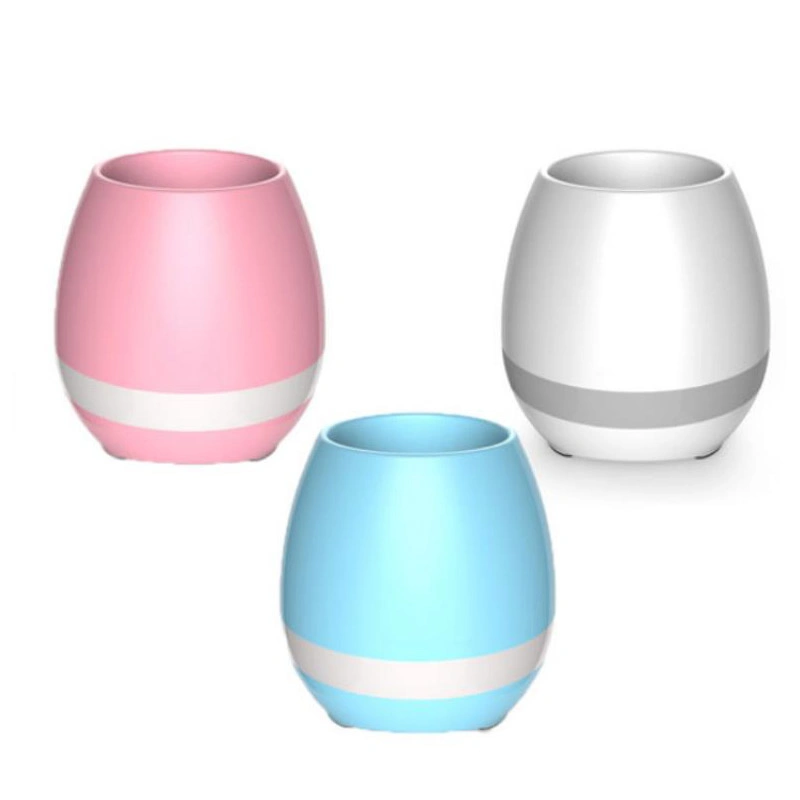 Lanterna Muti-Color Flowerpot Música inteligente de plástico com colunas Bluetooth