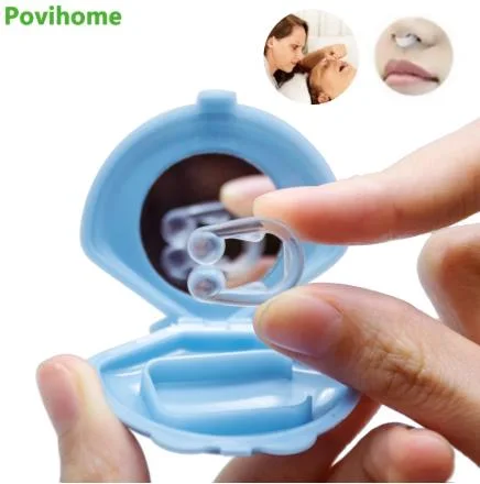 Silicone Anti Snoring Nose Clip Device with Case