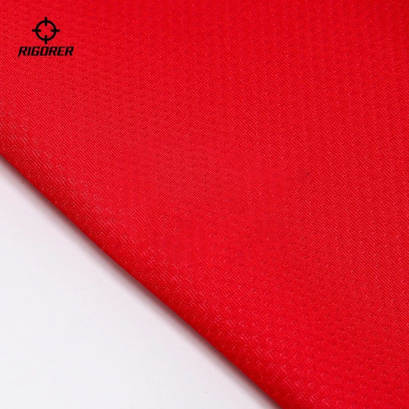 Red Rigorer Sports Pants Polyester Fabric Light Weight Elastic Quick Dry Traning Running Men