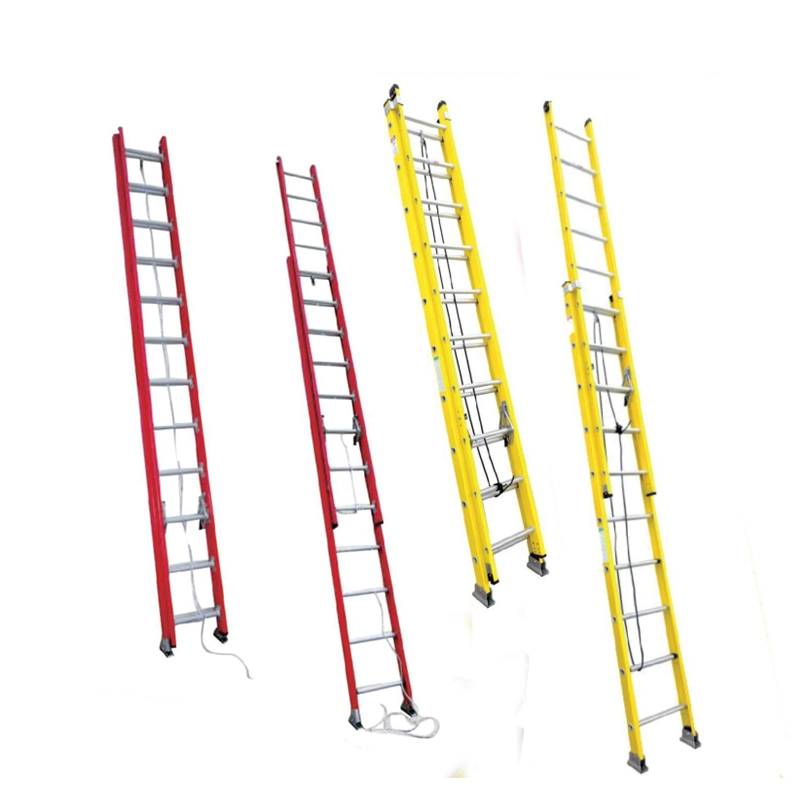 300 LBS Type IA Aluminum Step FRP Insulated Double Extension Ladder