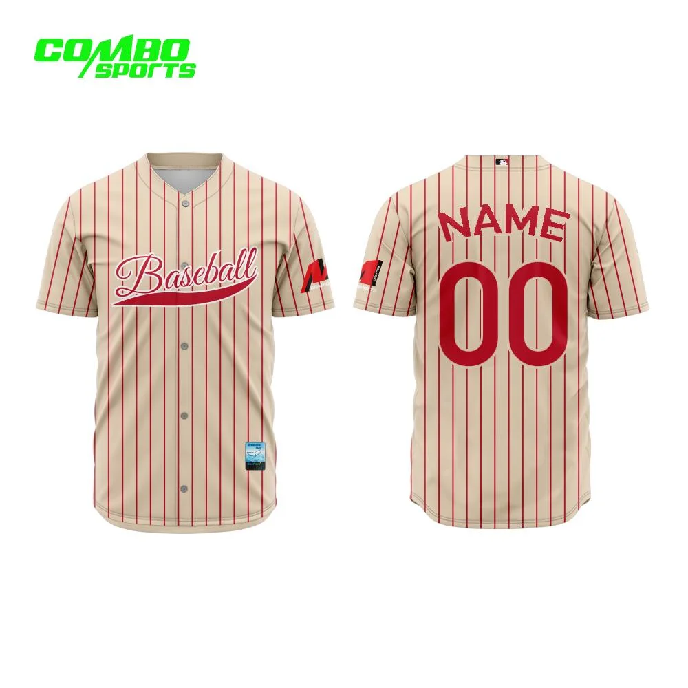 Sublimation Jersey Customized Design Sports Wear Recycled Baseball Shirt