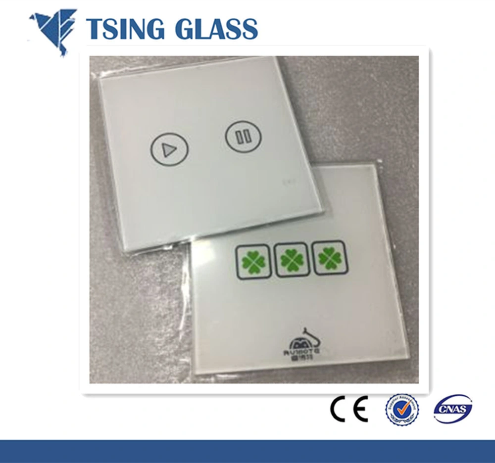 Silk Printing Electrical Appliances Tempered Glass Touch Switch Panel