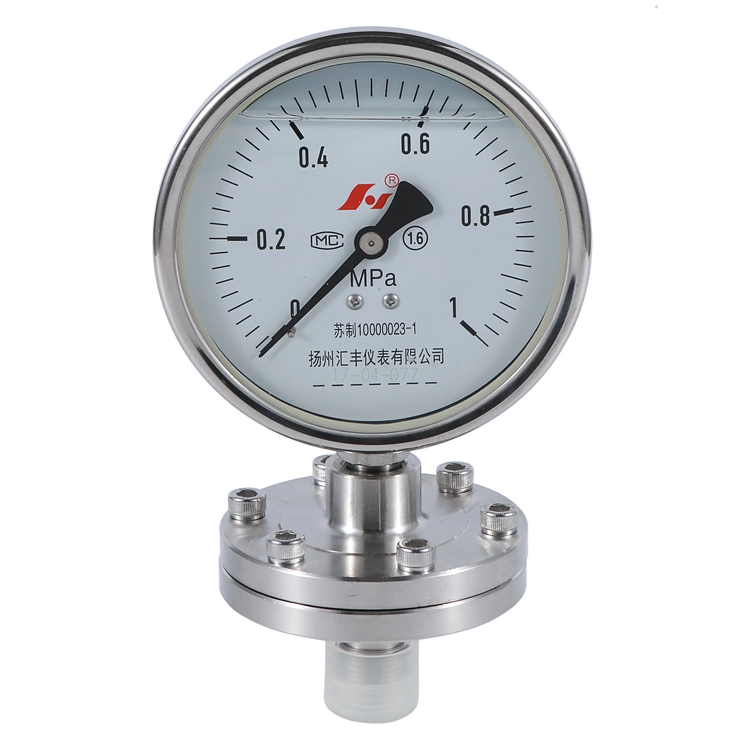 Sanitary/Diaphragm Pressure Gauge for Fermentation Juice Tank