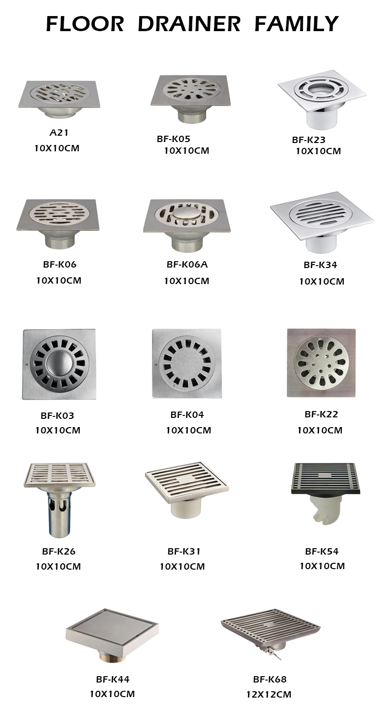 Durable Stable Quality SS304 Floor Drain Bf-K22