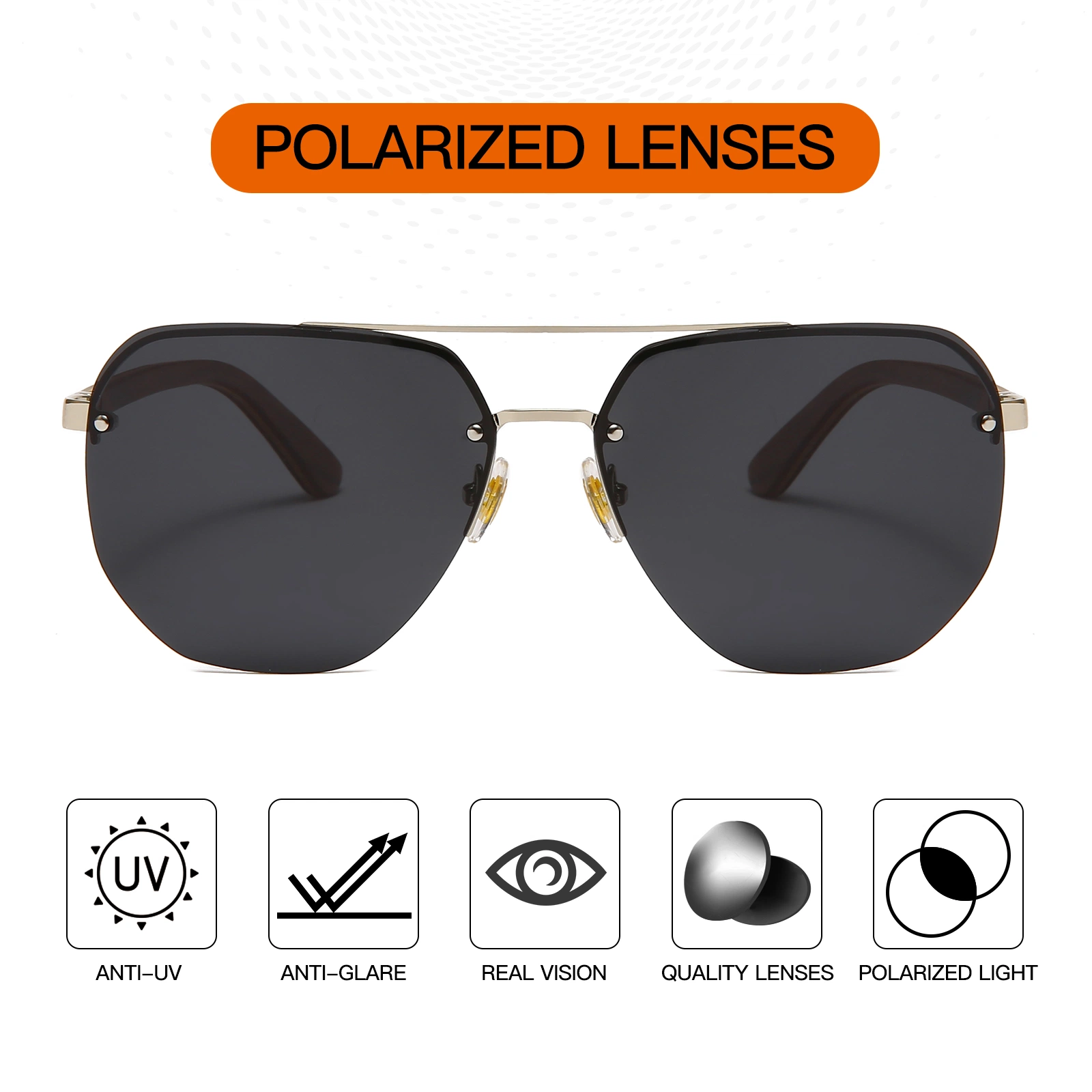 Óculos de sol personalizadas 2023 Óculos de moda de madeira e metal de alta qualidade anti-UV óculos de sol para Homens Mulheres óculos polarizados