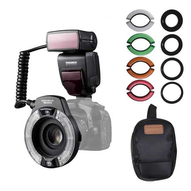 Yongnuo Yn14ex II Macro Flash LCD Display Adapter Ring Speedlite Light for DSLR Camera EOS 5D4 70d 80d 1dx2