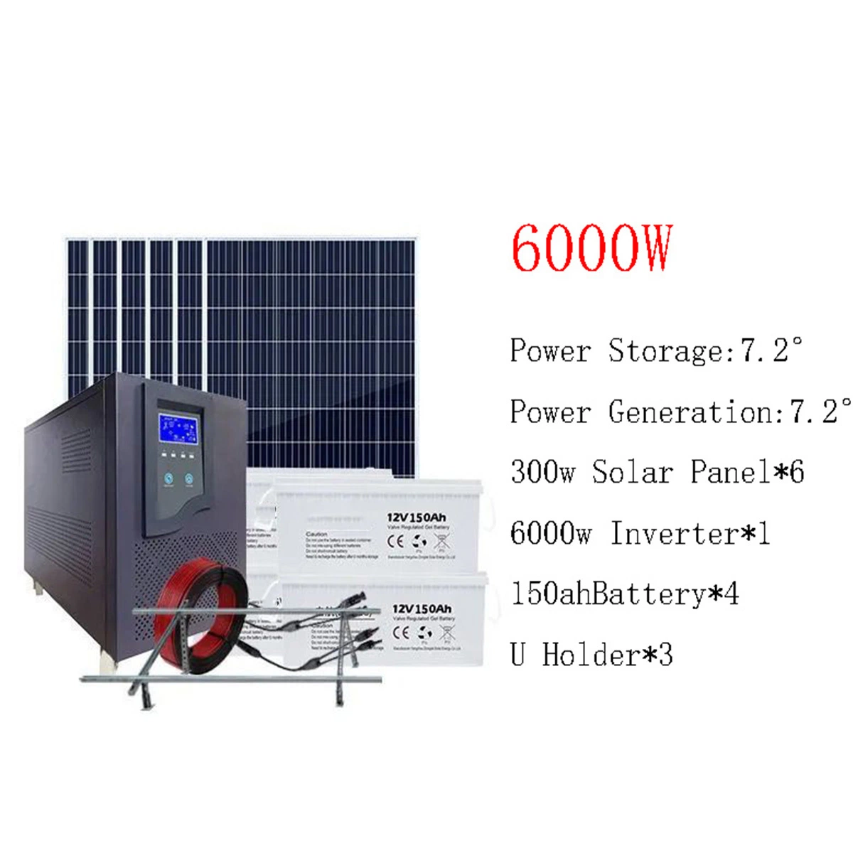 Générateur solaire 220 V 300 W sortie pour éclairage domestique TV support Système d'énergie solaire à ventilateur