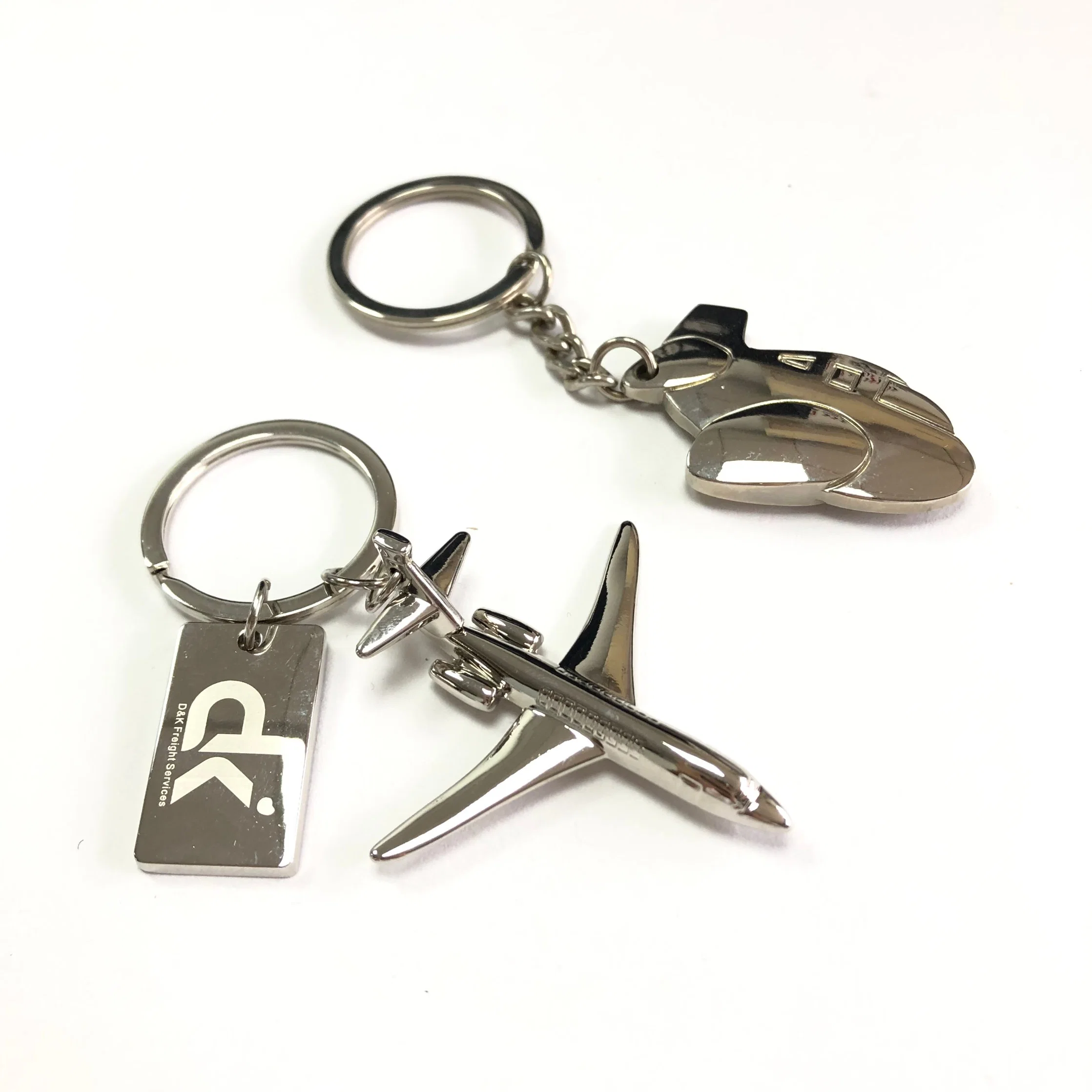 Gift Custom Logo Keyring Silver House Advertising Laser Logo Metal Key Tag