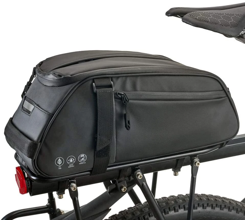 Customize Bike Rack Bag for Rear Rack with Shoulder Strap Waterproof Bike Seat Saddle Tail Trunk Bag Bicycle Cargo Carrier Pannier Bag Outdoor Cycling