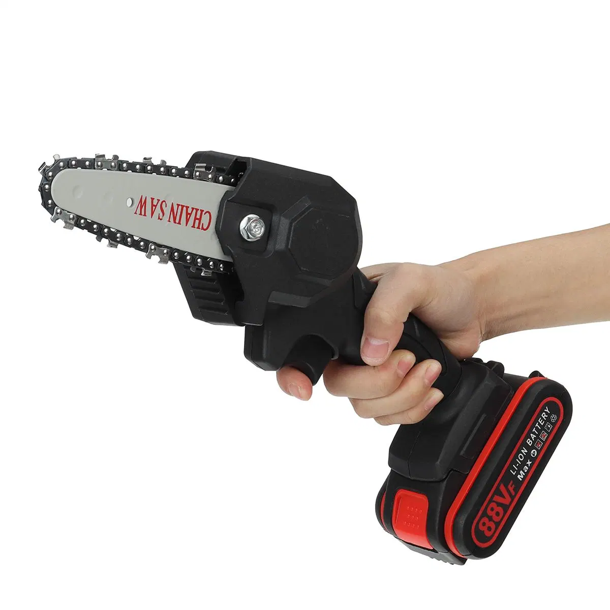 Hand-Held Pruning Saw Rechargeable Small Electric Saw Woodworkers One-Handed Chainsaw Garden Logging Mini Electric Chain Saw