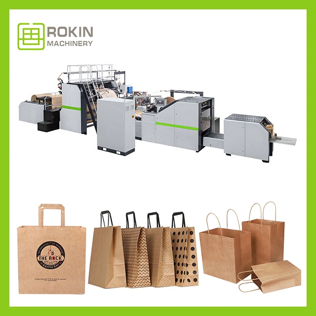 Rokin Roll Fed Special Price Square Bottom Paper Bag Machine