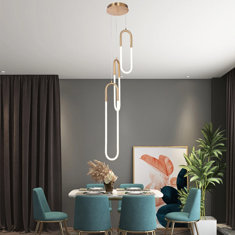 Lampes modernes en verre suspension plafonnière Living Hotel Decorative Lustre clair