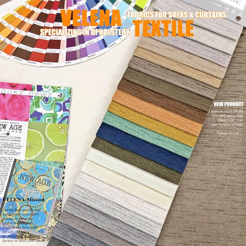 Hot Sale Polyester Burn-out Effect Linen Look Upholstery Furniture Sofa Curtain Home Textile Fabric High Quality China Factory