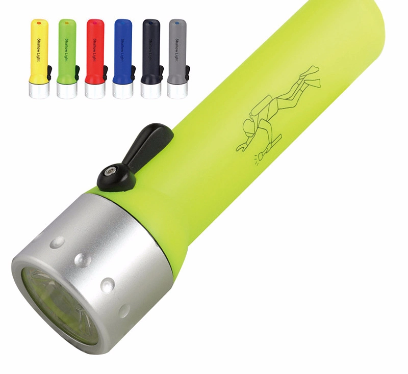 LED Torch LED Logo Diseño impermeable 5W largo tiempo de buceo Linterna de alta potencia