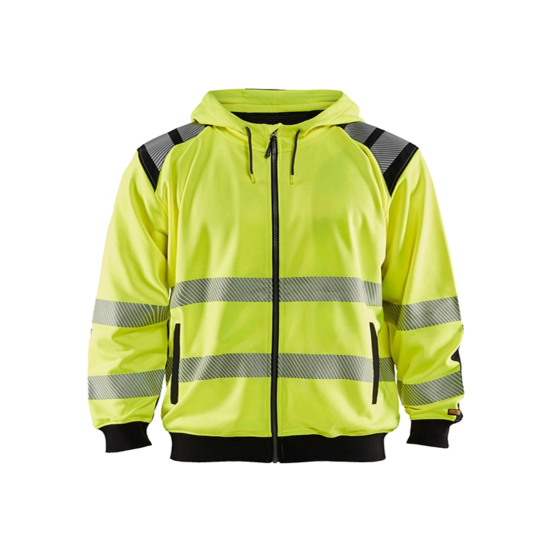 Outdoor Waterproof Safety Adjustable Hoodie Rainwear Safety Workwear Jacket