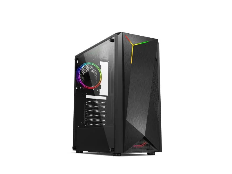 Beautiful Design ATX Computer Parts Gaming PC Case with LED Strip
