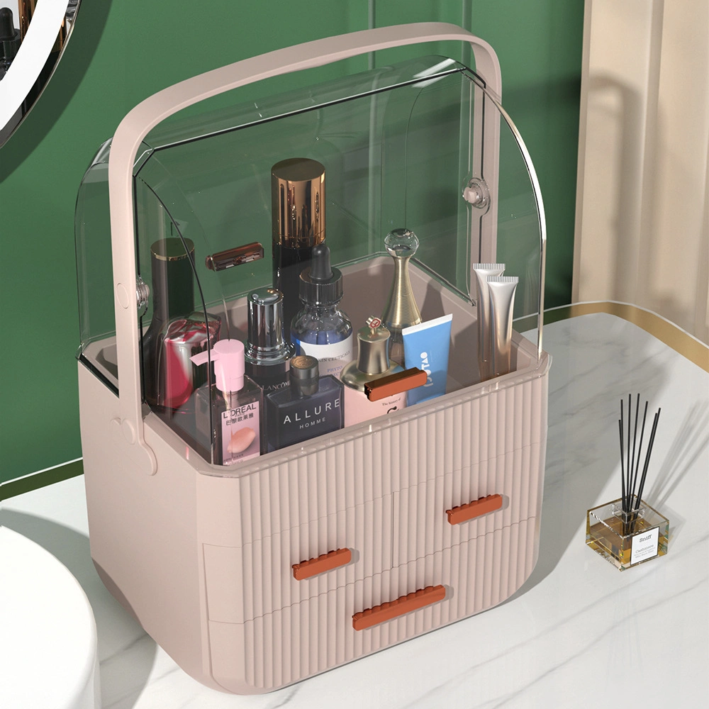 Drawer Type Dividing Lipstick Facial Mask Sorting Dust-Proof Table Top Transparent Cosmetics Storage Box