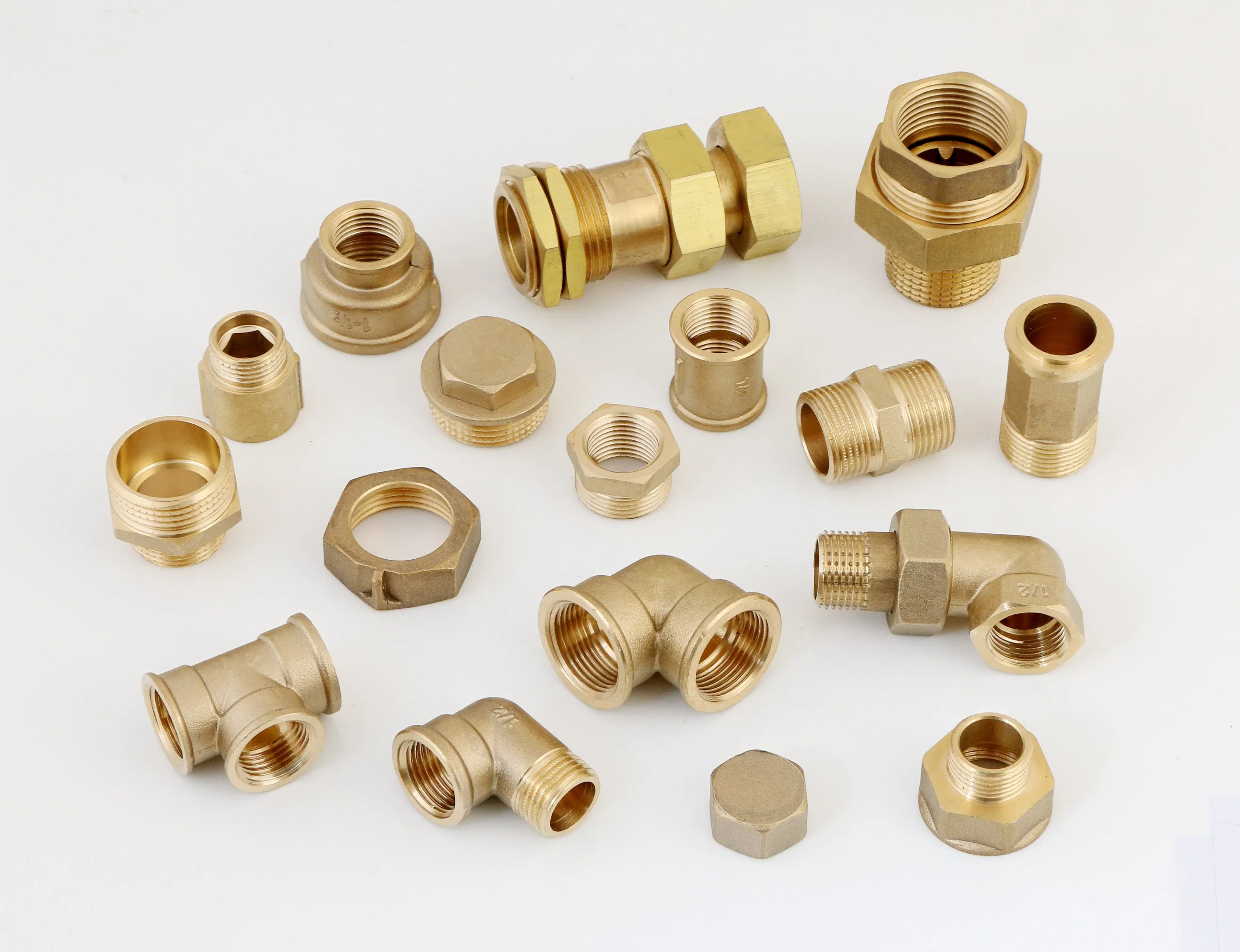 1/2 Brass Fitting Thread Hex Nipple Brass Thread Pipe Bsp Thread High quality/High cost performance  Lowest Price