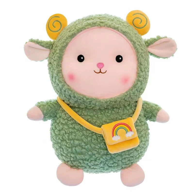 Adorable poupée en polaire Sheep Rainbow Sac à dos petit jouet cadeau Sheep