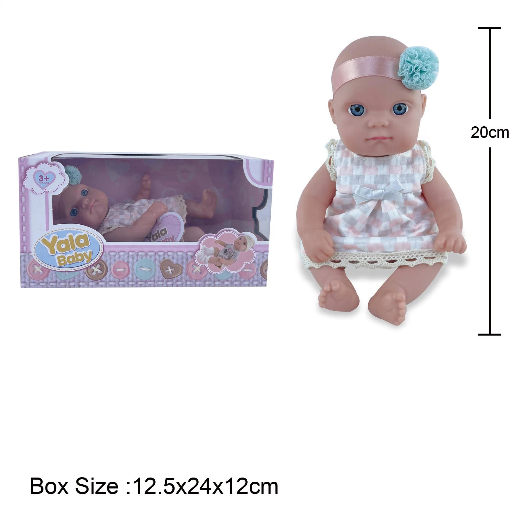 New 8" Baby PVC Movealble Leg & Arm Mini Doll Toy