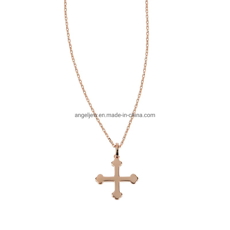 New Design 925 Sterling Silver Cross Elements Simple Metal Fashion Necklace