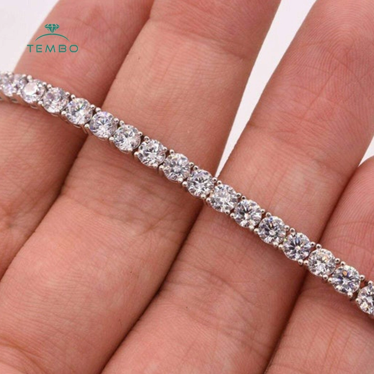 Laboratorio de mayorista crecido corte cojín suelto Vvs Moissanite sintética Gema Diamante de pulsera